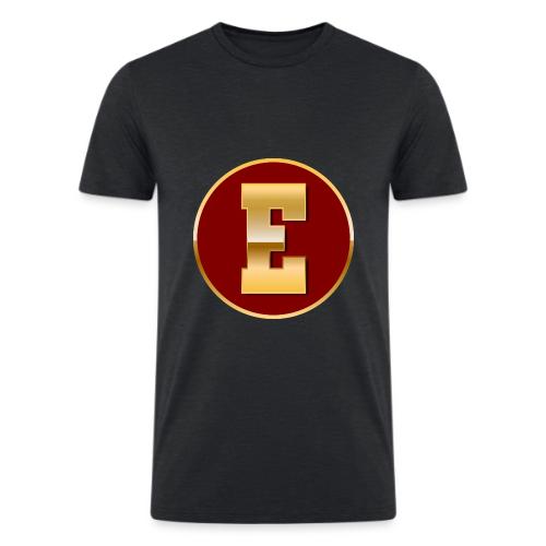Letter E – Capital Varsity Alphabet Monogram - Men’s Tri-Blend Organic T-Shirt