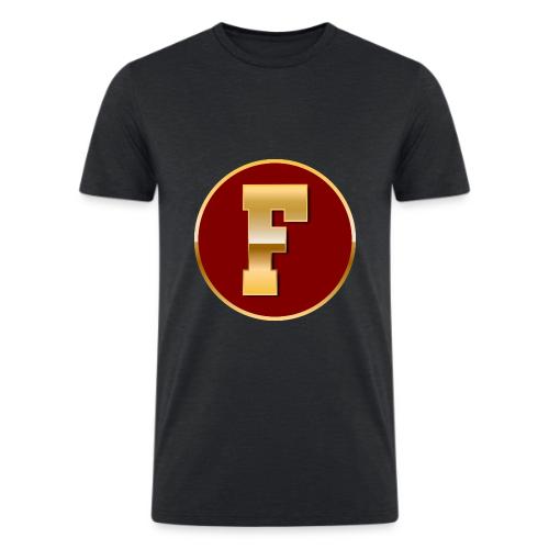 Letter F – Capital Varsity Alphabet Monogram - Men’s Tri-Blend Organic T-Shirt