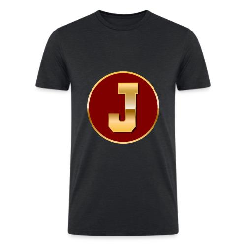 Letter J – Capital Varsity Alphabet Monogram - Men’s Tri-Blend Organic T-Shirt