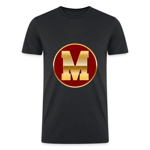Letter M – Capital Varsity Alphabet Monogram - Men’s Tri-Blend Organic T-Shirt