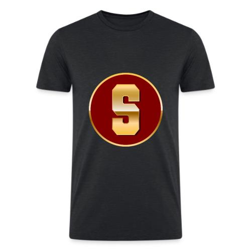 Letter S – Capital Varsity Alphabet Monogram - Men’s Tri-Blend Organic T-Shirt