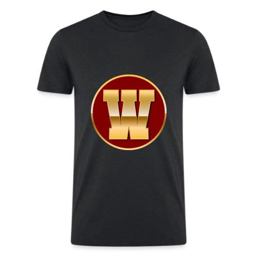 Letter W – Capital Varsity Alphabet Monogram - Men’s Tri-Blend Organic T-Shirt