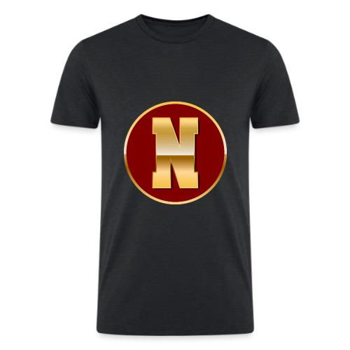 Letter N – Capital Varsity Alphabet Monogram - Men’s Tri-Blend Organic T-Shirt