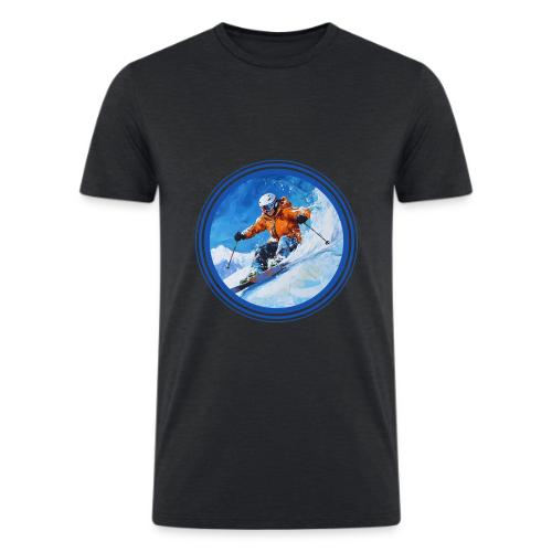 Skiing: On the Edge - Men’s Tri-Blend Organic T-Shirt