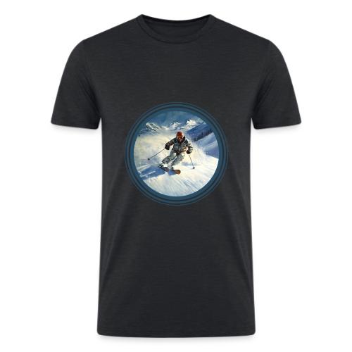 Skiing Power Moves - Men’s Tri-Blend Organic T-Shirt