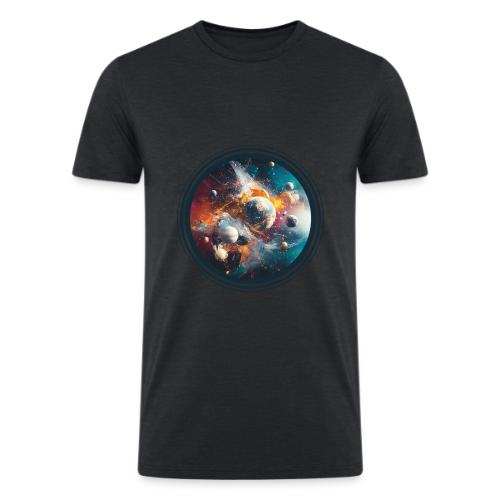 Planets in Acrylic Dreams - Men’s Tri-Blend Organic T-Shirt