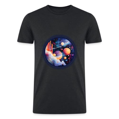 Floating Planetscape - Men’s Tri-Blend Organic T-Shirt