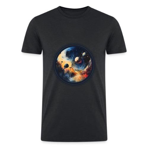 Chaotic Color Planets - Men’s Tri-Blend Organic T-Shirt