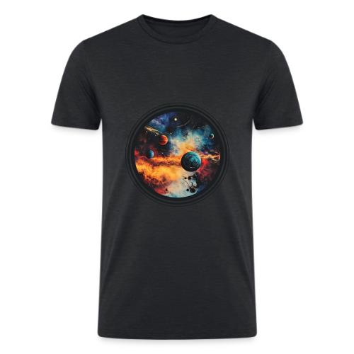 Cosmic Brush Planets - Men’s Tri-Blend Organic T-Shirt
