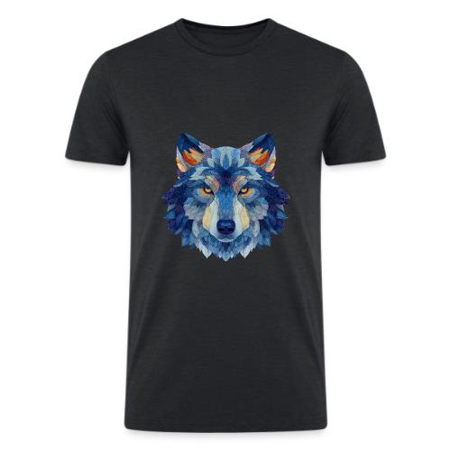 Wolf: Alpha Portrait - Men’s Tri-Blend Organic T-Shirt