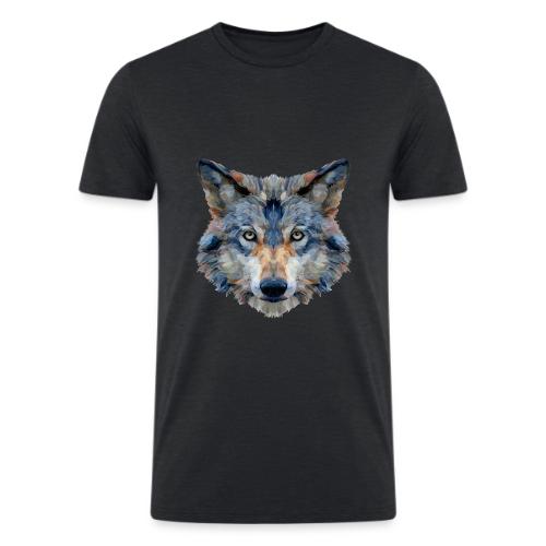 Wolf: Chromatic Wild Gaze - Men’s Tri-Blend Organic T-Shirt