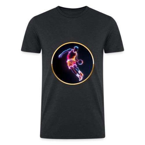 Neon Basketball Player - Men’s Tri-Blend Organic T-Shirt