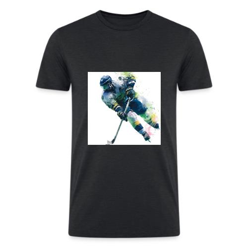 Hockey: Frozen Motion - Men’s Tri-Blend Organic T-Shirt