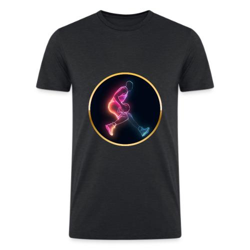 Basketball: Golden Court Glow - Men’s Tri-Blend Organic T-Shirt