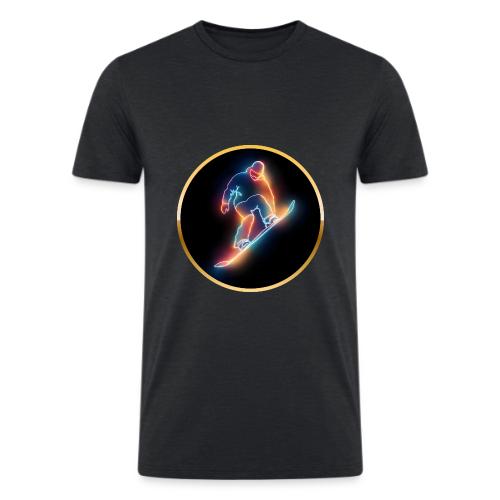 Golden Neon Snowboard - Men’s Tri-Blend Organic T-Shirt