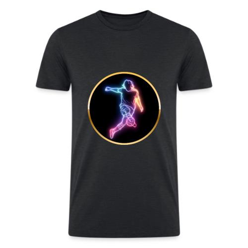 Soccer: Neon Goal Fusion - Men’s Tri-Blend Organic T-Shirt
