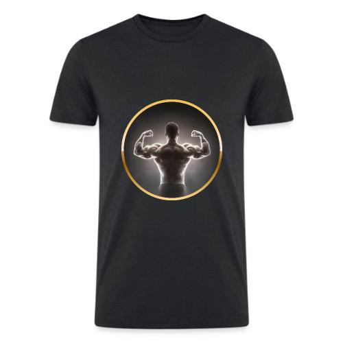 Bodybuilding: Neon Strength Frame - Men’s Tri-Blend Organic T-Shirt