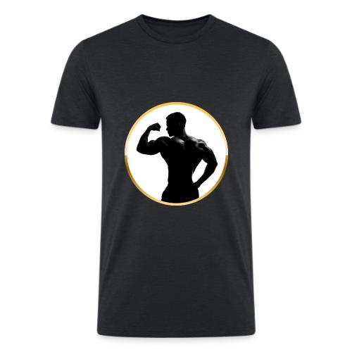 Bodybuilder: Classic Flex Emblem - Men’s Tri-Blend Organic T-Shirt