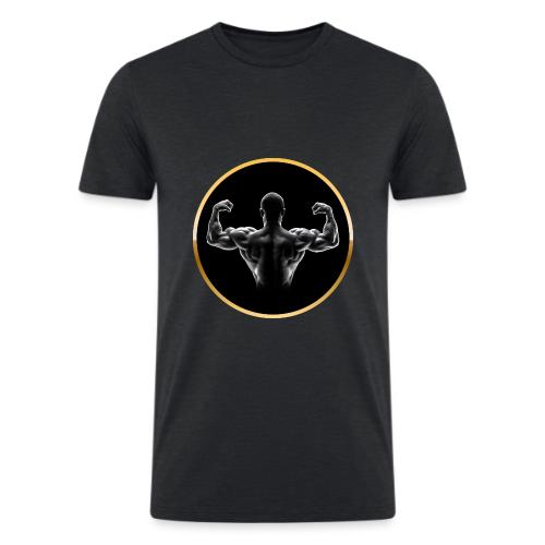 Bodybuilding: Golden Back Power - Men’s Tri-Blend Organic T-Shirt