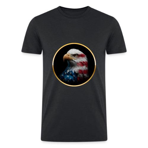 USA: Liberty Emblem - Men’s Tri-Blend Organic T-Shirt