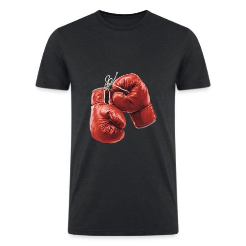 Boxing: Hanging Gloves Icon - Men’s Tri-Blend Organic T-Shirt