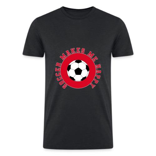 Soccer Makes Me Happy – Football Joy Graphic - Men’s Tri-Blend Organic T-Shirt
