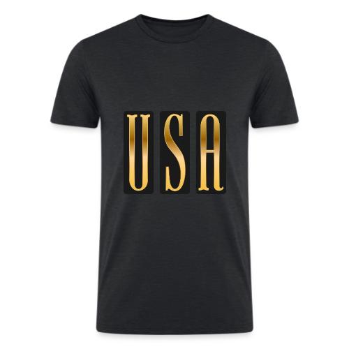 USA Gold Monolith - Men’s Tri-Blend Organic T-Shirt