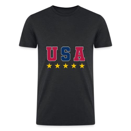 USA Varsity Stars - Men’s Tri-Blend Organic T-Shirt