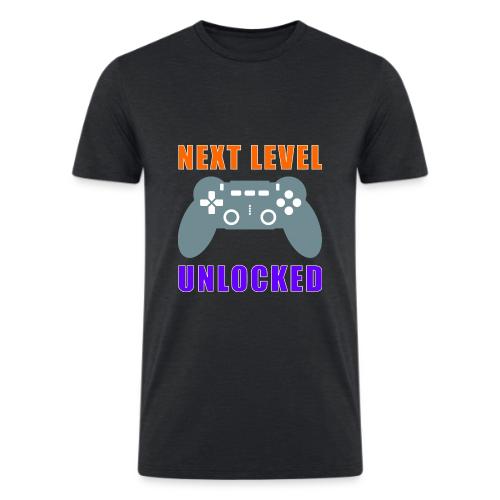 Next Level Unlocked Gamer Design - Men’s Tri-Blend Organic T-Shirt