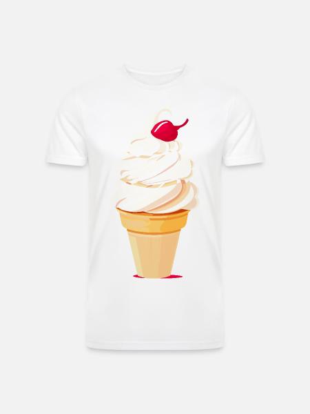 Ice Cream Cone Graphic - Men’s Tri-Blend Organic T-Shirt -