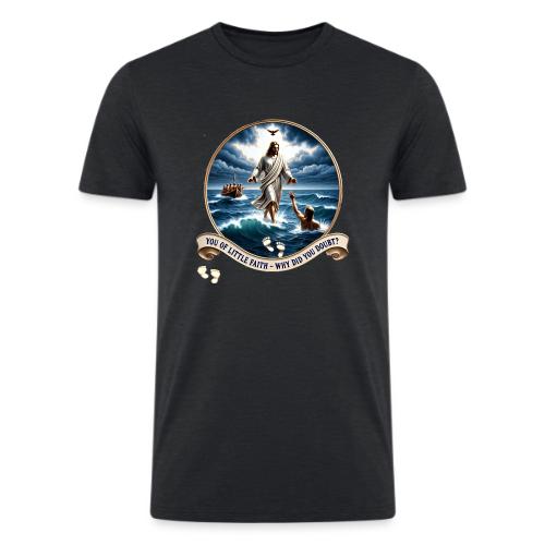 Walking On Water Faith T Shirt, Christian Miracle - Men’s Tri-Blend Organic T-Shirt