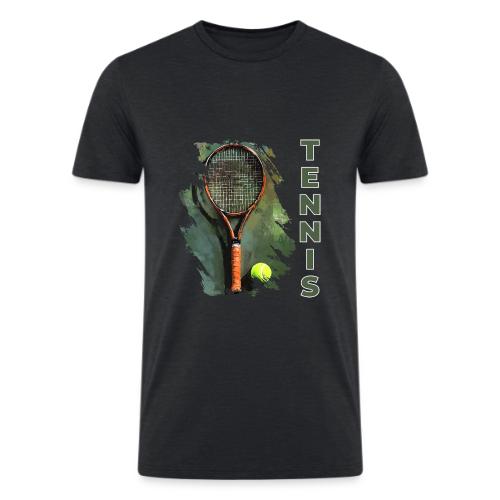Tennis Precision Strike - Men’s Tri-Blend Organic T-Shirt