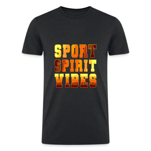 Sport Spirit Vibes Gradient - Men’s Tri-Blend Organic T-Shirt