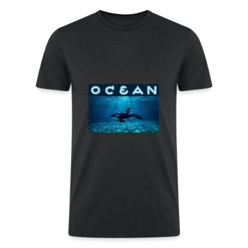 Ocean: Orca in Motion - Men’s Tri-Blend Organic T-Shirt