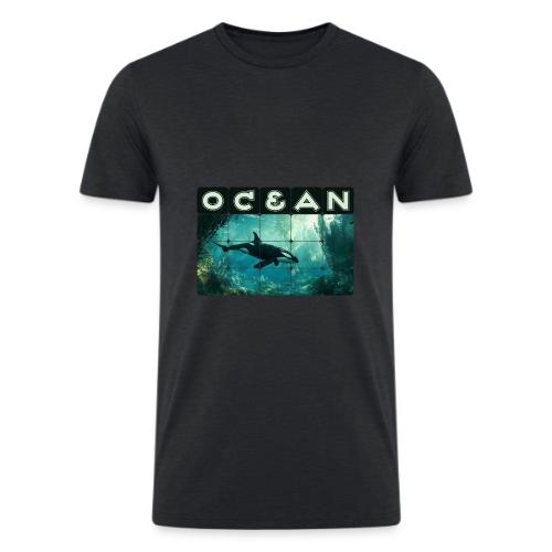 Ocean: Silent Hunter - Men’s Tri-Blend Organic T-Shirt