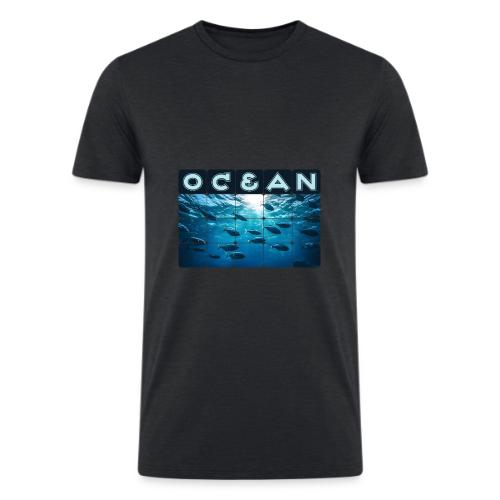 Ocean: Silver Tide - Men’s Tri-Blend Organic T-Shirt