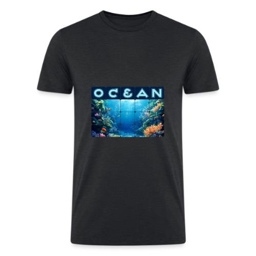 Ocean: Tropical Drift - Men’s Tri-Blend Organic T-Shirt