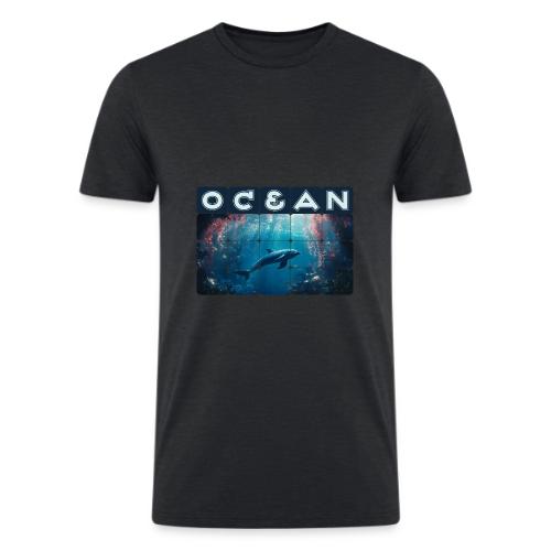 Ocean: Blue Grace - Men’s Tri-Blend Organic T-Shirt