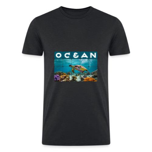 Ocean: Gentle Voyager - Men’s Tri-Blend Organic T-Shirt