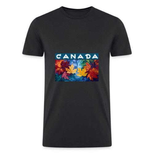 Canada in Brushstrokes - Men’s Tri-Blend Organic T-Shirt
