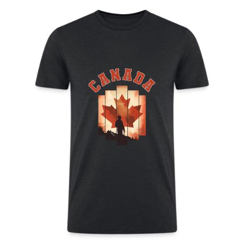 Proud Canadian Shadow - Men’s Tri-Blend Organic T-Shirt