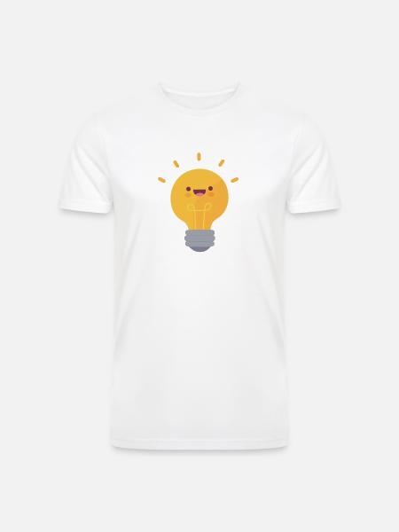 Saw Watt Lightbulb - Men’s Tri-Blend Organic T-Shirt -