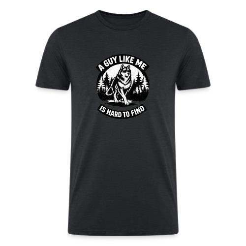 Funny Wolf Shirt – Hard to Find Retro Tee - Men’s Tri-Blend Organic T-Shirt