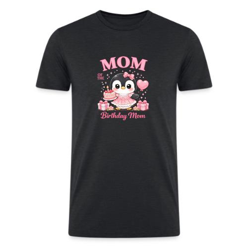 Cute Penguin Birthday Mom Kawaii Cake Balloon Gift - Men’s Tri-Blend Organic T-Shirt