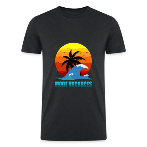 Vacation Mode: Tropical Escape - Men’s Tri-Blend Organic T-Shirt