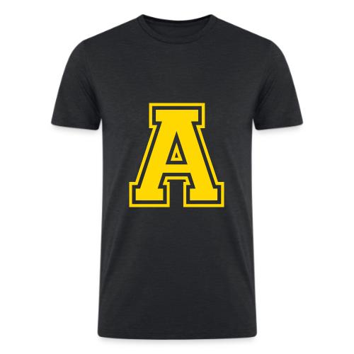 Letter A – Capital Athletic Alphabet Monogram - Men’s Tri-Blend Organic T-Shirt