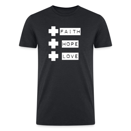 3 crosses , faith hope love - Men’s Tri-Blend Organic T-Shirt