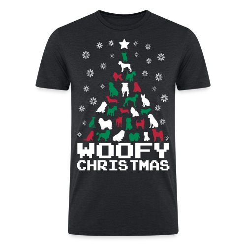 Woofy Christmas Tree - Men’s Tri-Blend Organic T-Shirt
