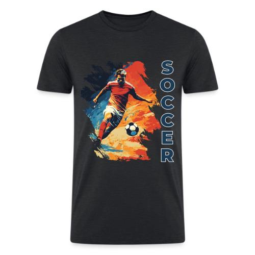Soccer Action Pulse - Men’s Tri-Blend Organic T-Shirt