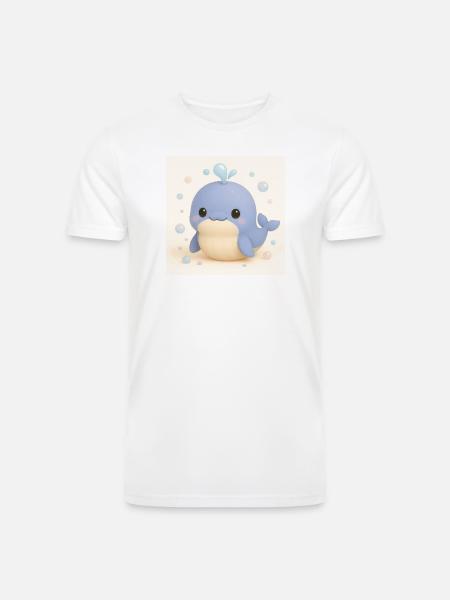 Bubble Whale - Men’s Tri-Blend Organic T-Shirt - 